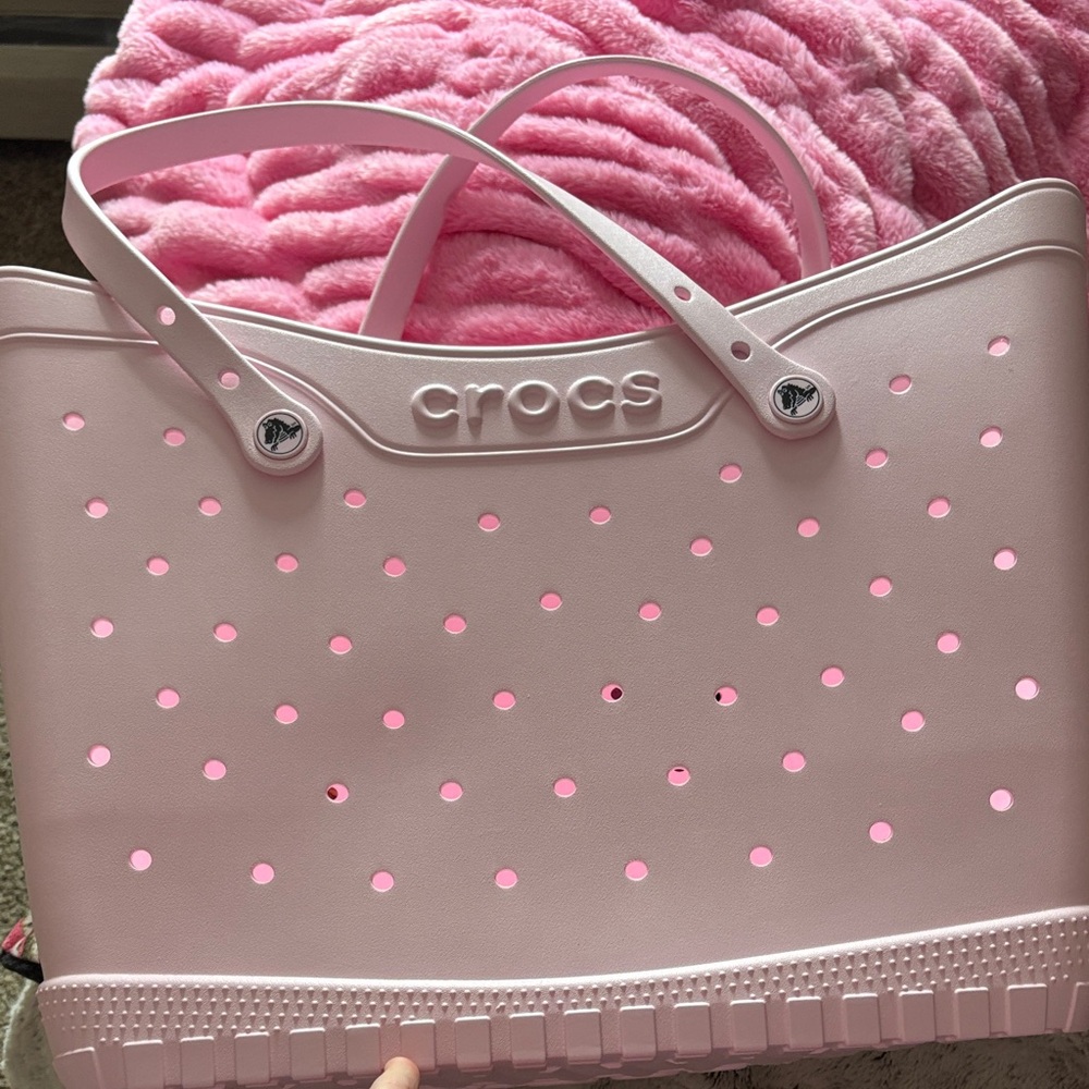 CROCS Light Pink Perforated Tote